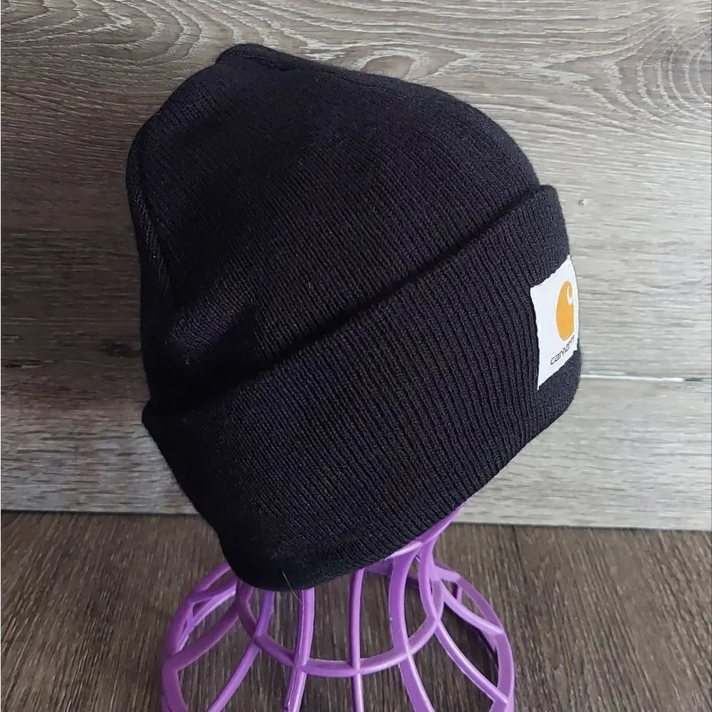 Carhartt Black Knit Hat with Logo